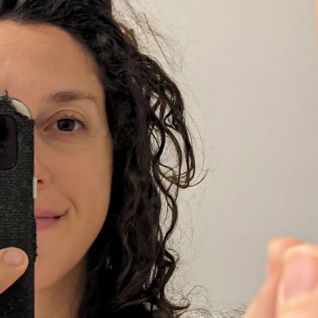 A high five in the mirror